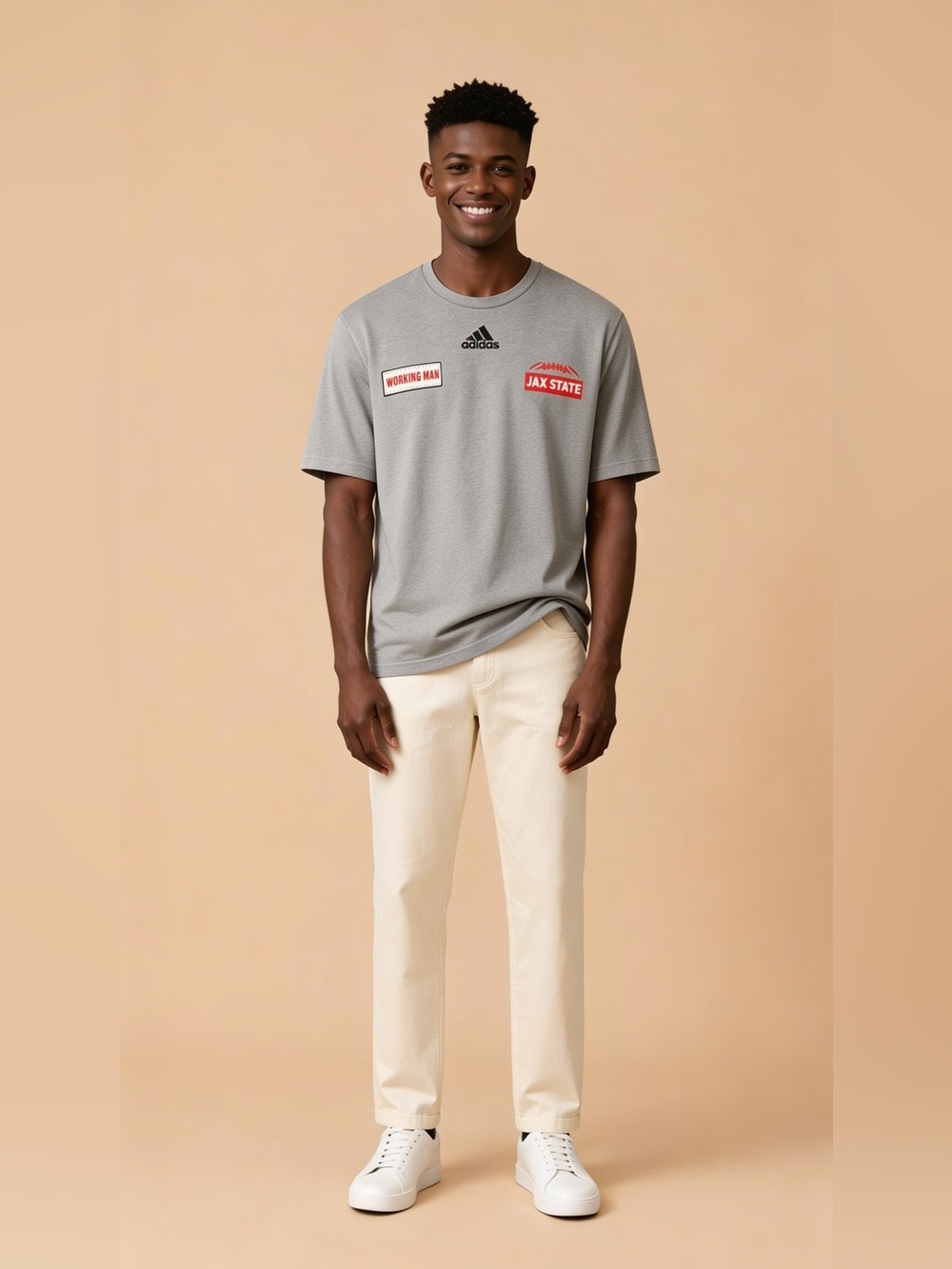 Adidas Creator Tee – Gray Graphic Performance T-Shirt